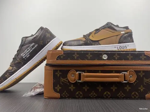 Cheap TB Off-Louis 1 Air x AJ1 OW Jordan LOW 0512